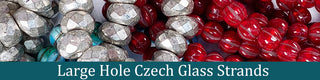Strands of Czech glass beads.