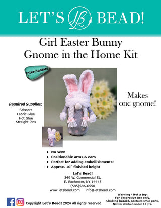 Cover pix of Easter bunny girl gnome kit.