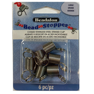 Blister Package of  6 large bead stoppers.