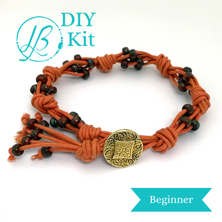 What Knot Bracelet Kit - Burnt Orange Picasso