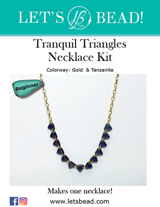 Cover of gold and tanzanite triangle necklace kit.