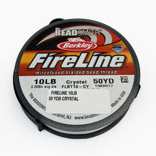 A 50yd spool of 11lb Crystal Fireline bead thread.