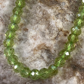  Peridot 3-4mm Faceted Rondelle