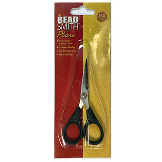 Blister package of small serrated bead scissors.