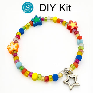 DIY Kit Crafty Kids memory wire Bracelet with star charm  - Shining Star.