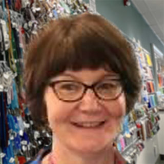 Closeup of Beth Benson, store owner.