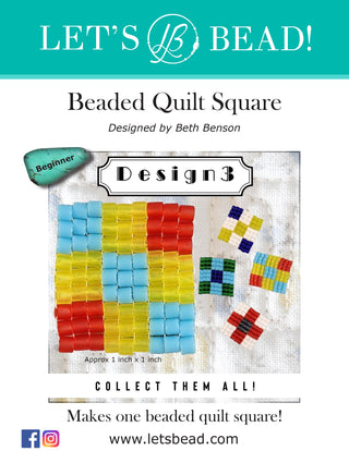 Cover of beaded quilt square kit, design 3.