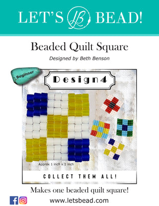Cover of beaded quilt square kit, design 4.