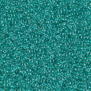 15/0 Sparkle Dark Aqua Green Lined Crystal Seed Beads.