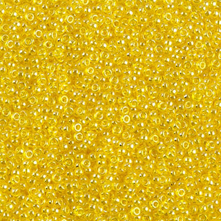 15/0 Transparent Yellow Luster Miyuki Seed Beads.