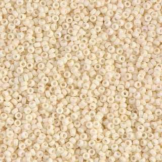 15/0 Matte Opaque Cream Seed Beads.