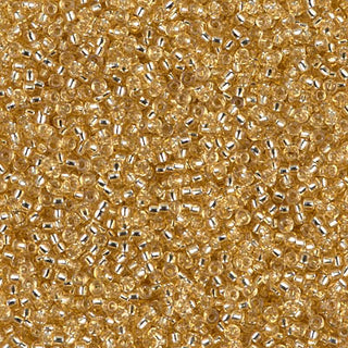 15/0 Silver Lined Gold Seed Beads.