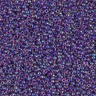 15/0 Purple Lined Amethyst AB Miyuki Seed Beads.