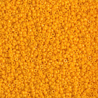 15/0 Duracoat Opaque Light Squash Seed Beads.