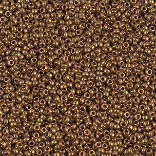 15/0 Metallic Light Bronze Seed Beads.