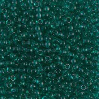 8/0 Transparent Teal Seed Beads.