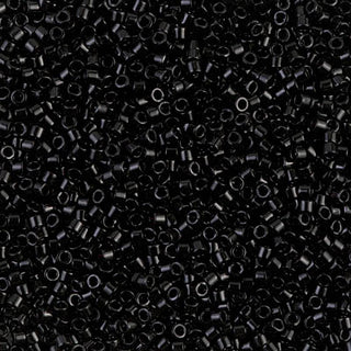 Black 11/0 Delica beads.