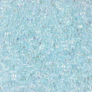 Transparent Pale Aqua AB 11/0 Miyuki Delica Beads.