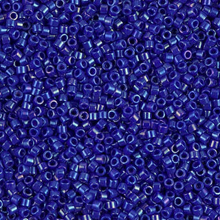 Opaque Cobalt Luster 11/0 Delica beads.