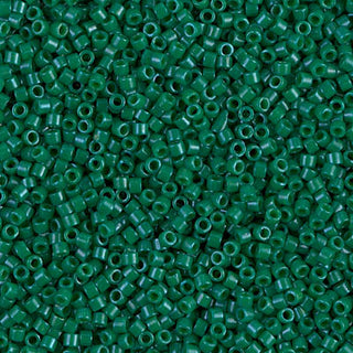 Dyed Opaque Green 11/0 Miyuki Delica Beads.