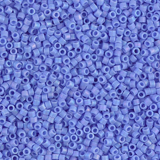 Matte Opaque Periwinkle AB 11/0 Delica beads.