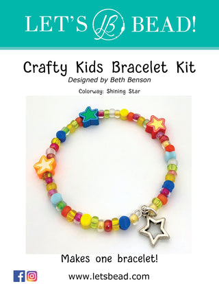 Full cover of DIY Kit Crafty Kids memory wire Bracelet with star charm  - Shining Star.