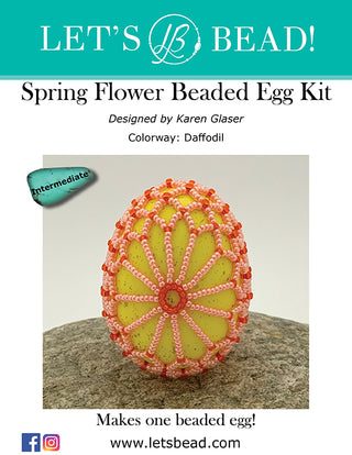Spring Flower Beaded Egg Kit - Daffodil
