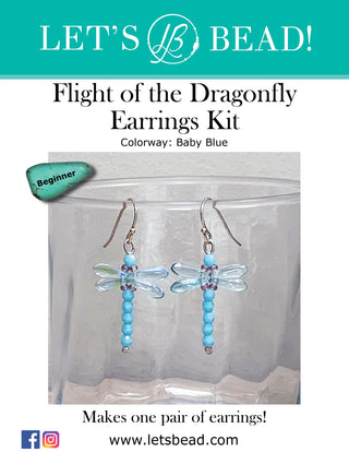 Flight of the Dragonfly Earrings Kit - Baby Blue