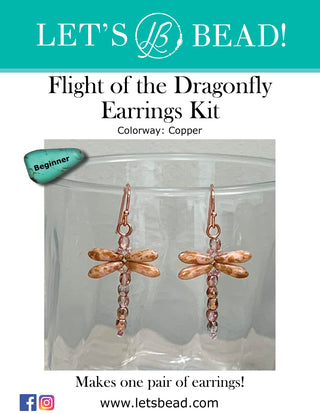 Flight of the Dragonfly Earrings Kit - Copper