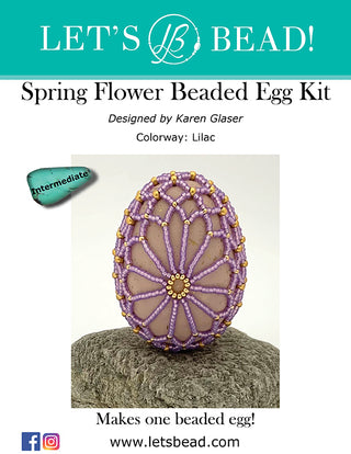 Spring Flower Beaded Egg Kit - Lilac