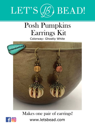 Posh Pumpkins Earrings Kit - Ghostly White