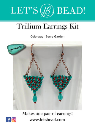 Trillium Earrings Kit - Berry Garden
