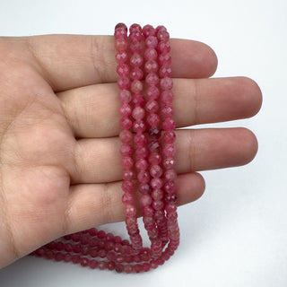 Thulite 4.5mm Round Faceted 15.5in Strand