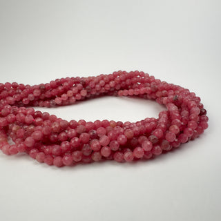 Thulite 4.5mm Round Faceted 15.5in Strand