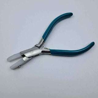 Nylon jaw pliers with green handle on a  white background