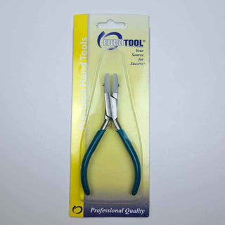 manufacturer packaging for Nylon jaw pliers with green handle on a  white background