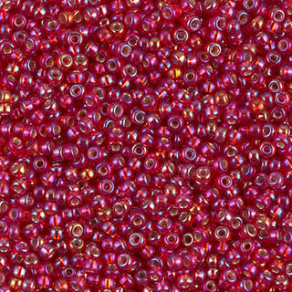 11/0 SilverLined Flame Red AB Miyuki Seed Bead 11-1010 10g