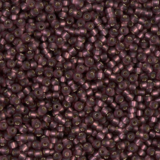 11/0 Matte Silver Lined Dark Smoky Amethyst Miyuki Seed Bead 11-13F 10g