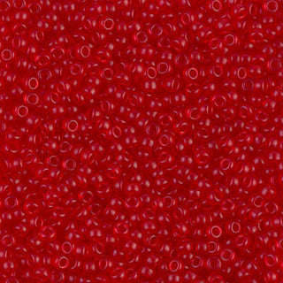 11/0 Semi-Frosted Transparent Red Orange Miyuki Seed Bead 11-140SF 10g