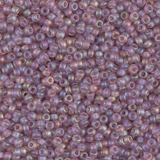 11/0 Matte Transparent Smoky Amethyst AB Miyuki Seed Bead 11-142FR 10g