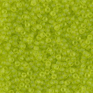11/0 Matte Transparent Chartreuse Miyuki Seed Bead 11-143F 10g