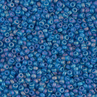 11/0 Matte Transparent Capri Blue AB Miyuki Seed Bead 11-149FR 10g