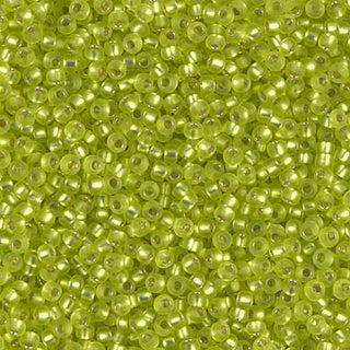 11/0 Matte Silver Lined Chartreuse Miyuki Seed Bead 11-14F 10g