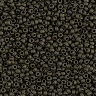11/0 Matte Metallic Dark Olive Miyuki Seed Bead 11-2015 10g