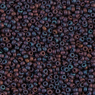 11/0 Matte Metallic Dark Plum Iris Miyuki Seed Bead 11-2016 10g