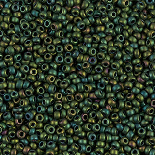 11/0 Matte Metallic Green Iris Miyuki Seed Bead 11-2020 10g