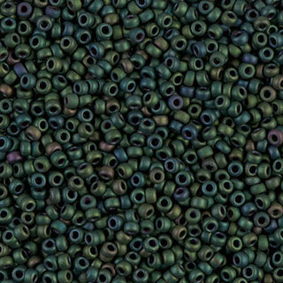 11/0 Matte Metallic Dark Green Iris Miyuki Seed Bead 11-2066 10g