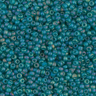 11/0 Matte Transparent Teal AB Miyuki Seed Bead 11-2405FR 10g