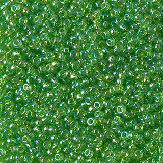 11/0 Transparent Apple Green AB Miyuki Seed Bead 11-259 10g