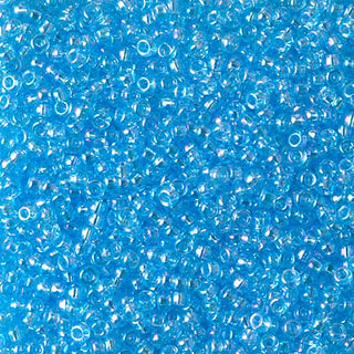 11/0 Transparent Aqua AB Miyuki Seed Bead 11-260 10g